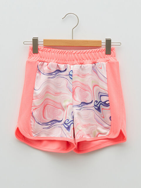 LCW Kids شورت بنات مطبوع بخصر مرن - S2BF30Z4-M0T