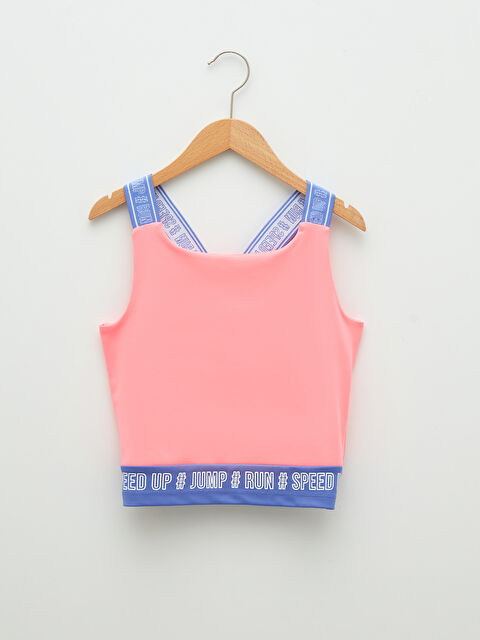 LCW Kids تيشيرت بدون أكمام مطبوع بياقة دائرية للبنات - S2BG22Z4-KBG