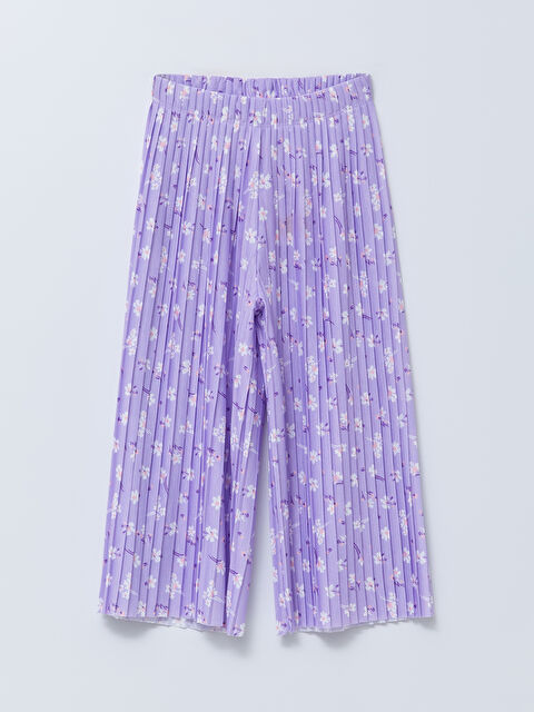 LCW Kids بنطلون رياضي واسع الساق مطبوع بخصر مطاطي للبنات - S2BL44Z4-LSC