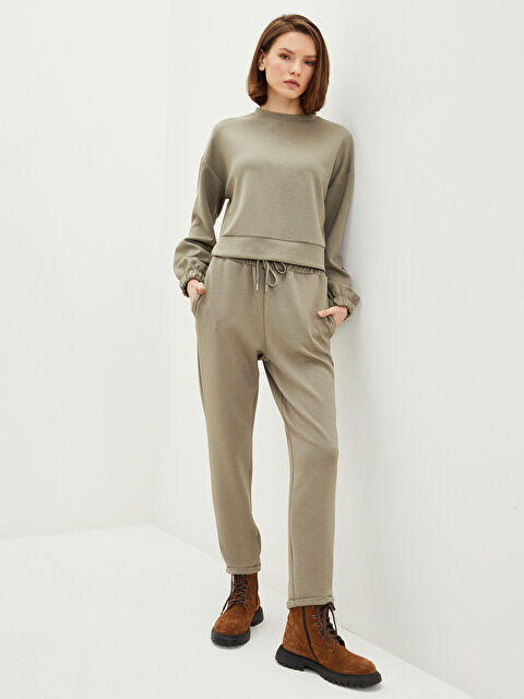 LCW Vision بنطلون رياضي سادة بخصر مرن للسيدات - S2BM43Z8-S2T