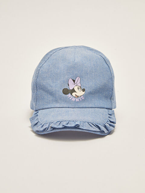 LCW baby Minnie Mouse Printed Baby Girl Jean Hat - S2BM75Z1-S0T