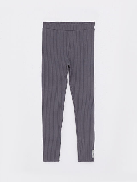 LCW Kids Elasticated Waist Basic Girls' Leggings - S2BN99Z4-GYS