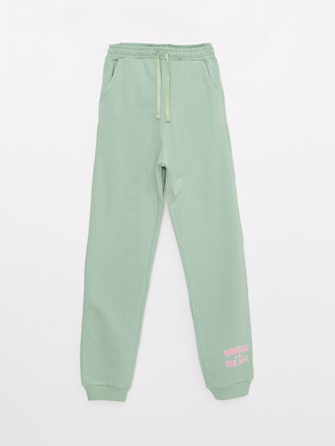 LCW Kids بنطلون رياضي بناتي مطبوع بخصر مرن - S2BQ96Z4-FGX