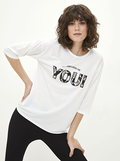 LCW Vision Crew Neck Printed Women's T-Shirt - S2BR17Z8-R9J