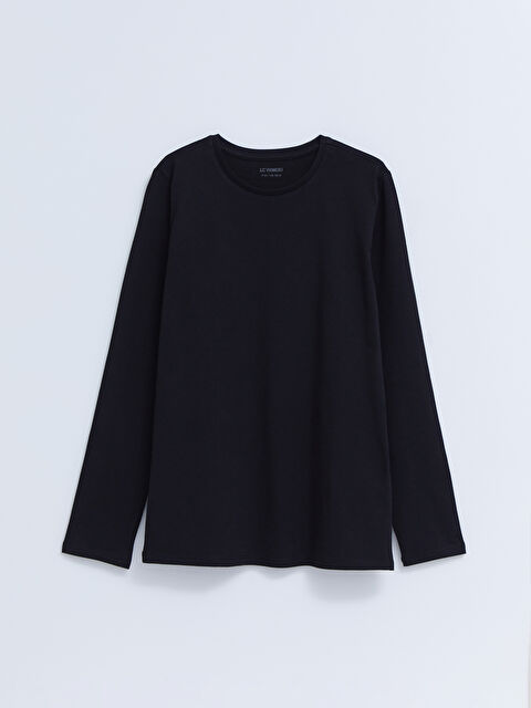 LCW Kids Crew Neck Basic Long Sleeve Cotton Girls T-Shirt - S2BR42Z4-CVL