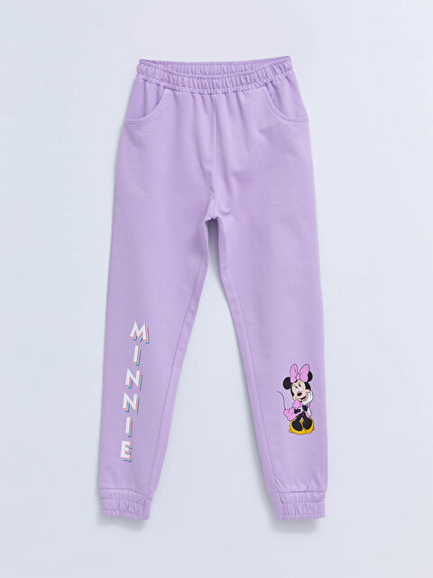 LCW Kids Elasticated Waist Minnie Mouse Printed Girls' Jogger Sweatpants - S2BR43Z4-KYB