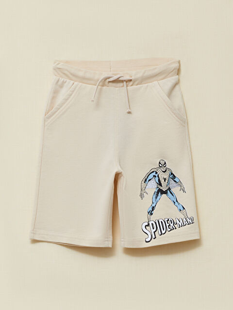 LCW Kids برمودا أولاد مطبوع سبايدرمان بوسط مطاطي - S2BU73Z4-FUP