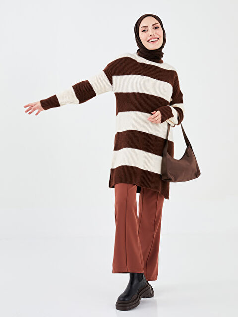 LCW Modest Slim Fit Straight Flared Women's Trousers - S2BU91Z8-GTU