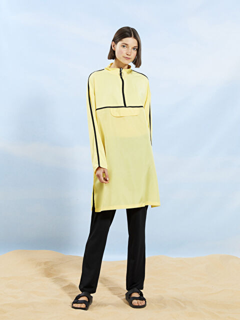 LCW DREAM Dik Yaka Düz Uzun Kollu Kadın Tesettür Mayo Üst