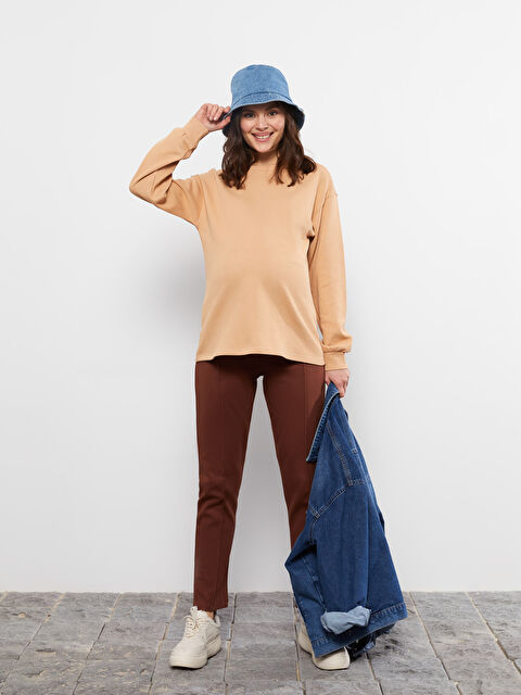 LCWAIKIKI Maternity Karın Panelli Düz Cep Detaylı Hamile Jogger Eşofman Altı - S2CB68Z8-HHB