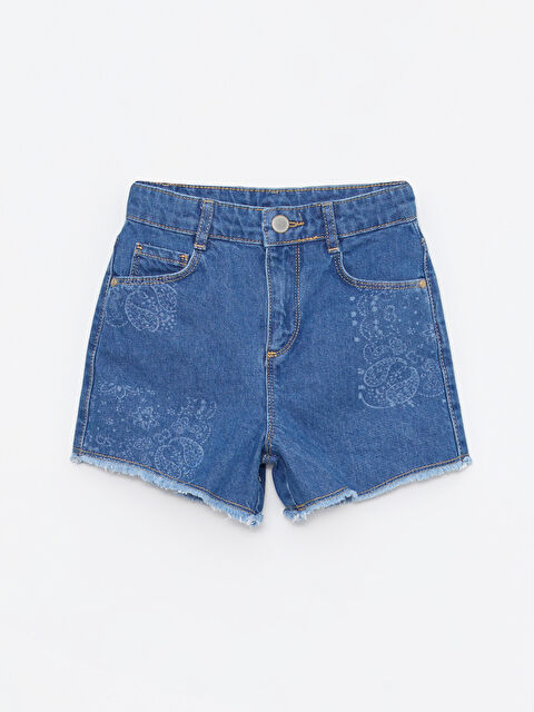 LCW Kids Short en jean imprimé pour fille - S2CD56Z4-869