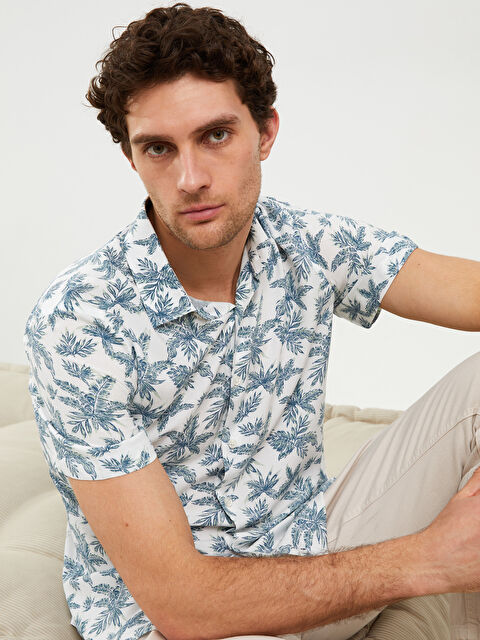 SOUTHBLUE Regular Fit Kısa Kollu Desenli Erkek Gömlek