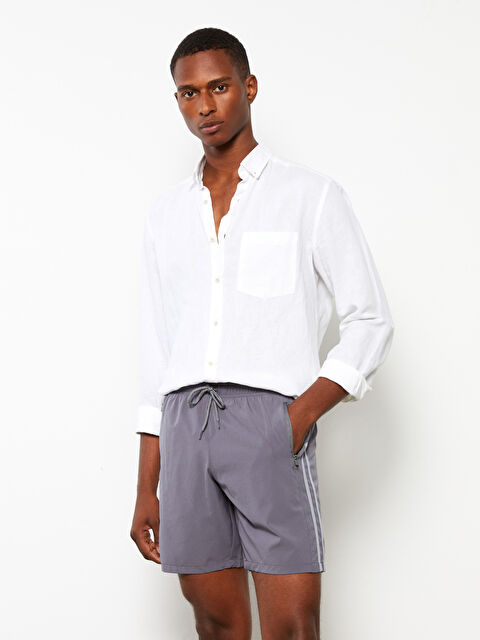 LCW SWIMWEAR Diz Hizası Boy Çizgili Erkek Deniz Şortu - S2CH65Z8-SEU