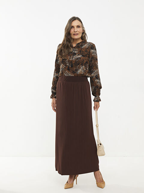 LCW Grace Kadın Beli Lastikli Düz Kloş Etek