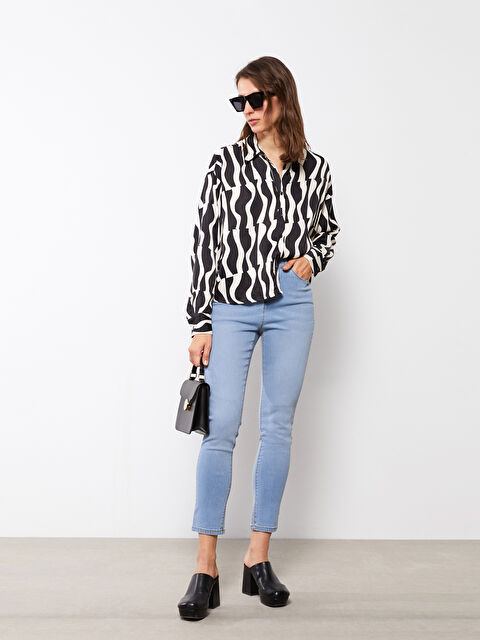 LCWAIKIKI Basic Mercury Skinny Fit Straight Pocket Detailed Women's Jean Trousers - S2CK09Z8-311