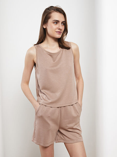 LCW Vision Kadın Bisiklet Yaka Düz Atlet