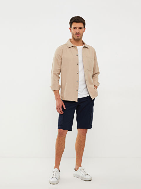 SOUTHBLUE Shorts pour Hommes en Gabardine à Coupe Régulière - S2CP71Z8-RBY