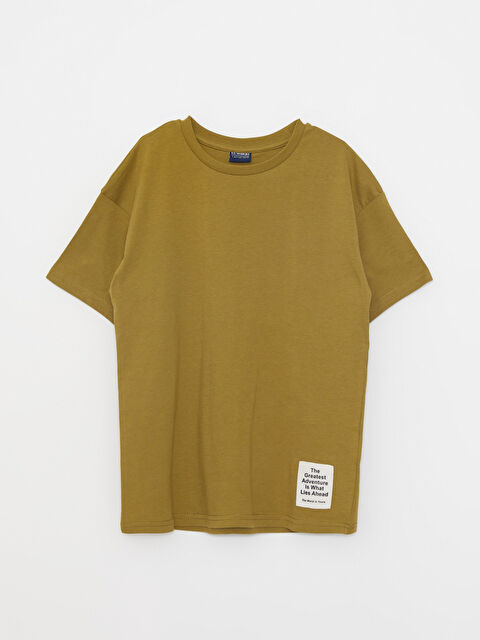 LCW Kids Crew Neck Basic Short Sleeve Cotton Boy T-shirt - S2CP93Z4-GUW