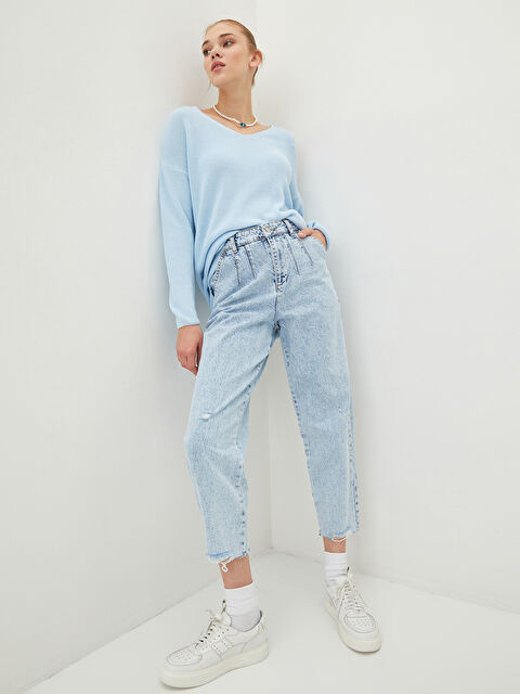 LCW Jeans High Waist Slouchy Pocket Detailed Women's Rodeo Jeans - S2CR13Z8-311