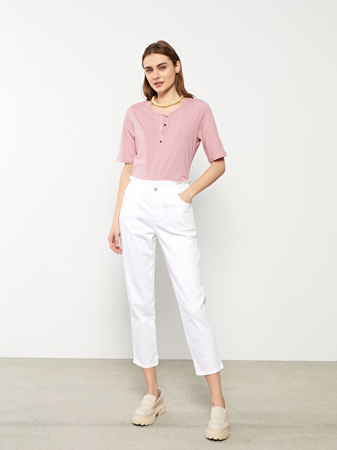 LCWAIKIKI Basic Crew Neck Straight Short Sleeve Cotton Women's T-Shirt - S2CT21Z8-GEA