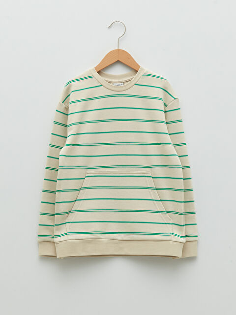 LCW Kids Crew Neck Striped Long Sleeve Boys Sweatshirt - S2CY93Z4-LFT