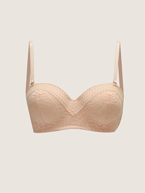 LCW DREAM Underwire Unfilled Lace Detail Strapless Bra - S2DC44Z8-FXW