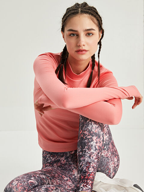 XSIDE ACTIVE T-shirt à manches longues uni à col cheminée pour Femmes - S2DF49Z8-PXQ