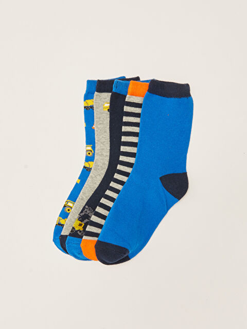 LCW Kids Patterned Boys' Ankle Socks 5 Pack - S2DG06Z4-K00
