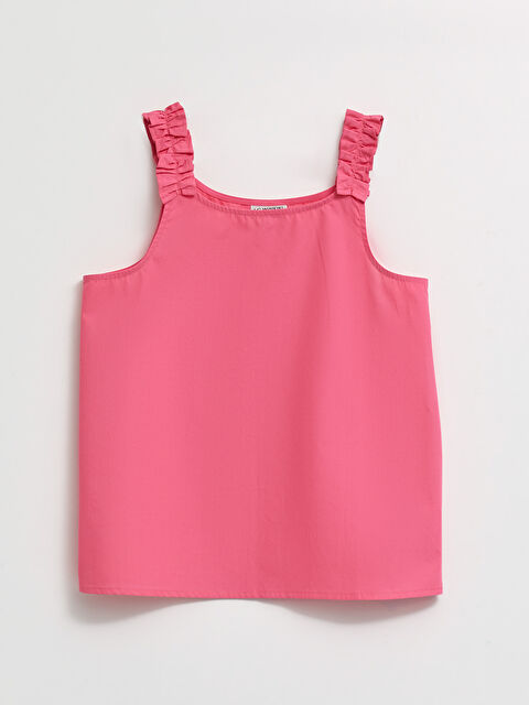 LCW Kids Blouse Basique en Popeline à Col Carré pour Fille