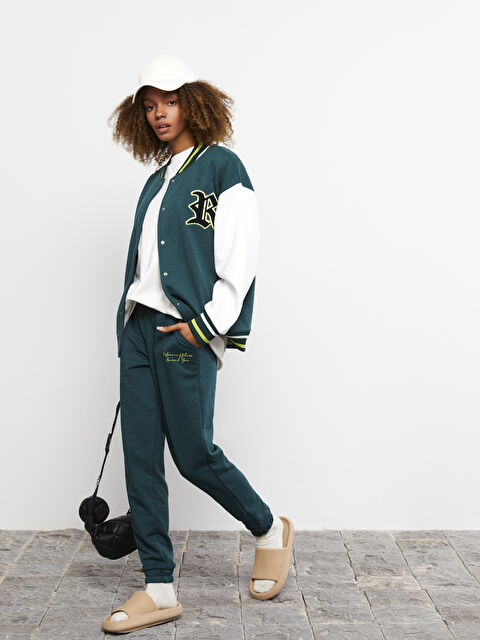 LCW Vision Elasticated Waist Printed Women's Jogger Sweatpants - S2DO50Z8-JMJ