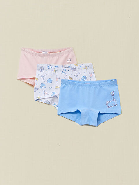 LCW Kids Printed Girls' Boxer 3-packs - S2DR18Z4-FRA