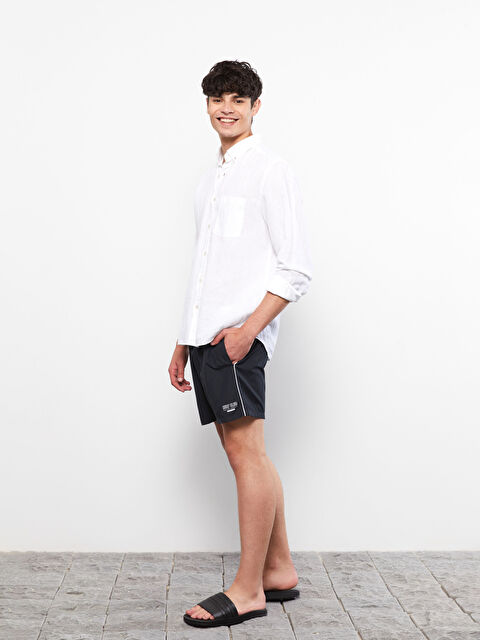 LCW SWIMWEAR Kısa Boy Baskılı Erkek Deniz Şortu