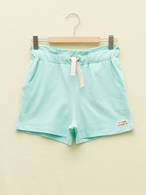 LCW Kids Elasticated Waist Basic Girls' Shorts - S2DY35Z4-FZB