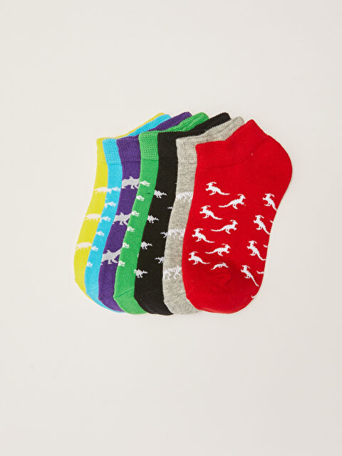 LCW Kids Patterned Boys' Trainer Socks 7 Pack - S2DY58Z4-K00