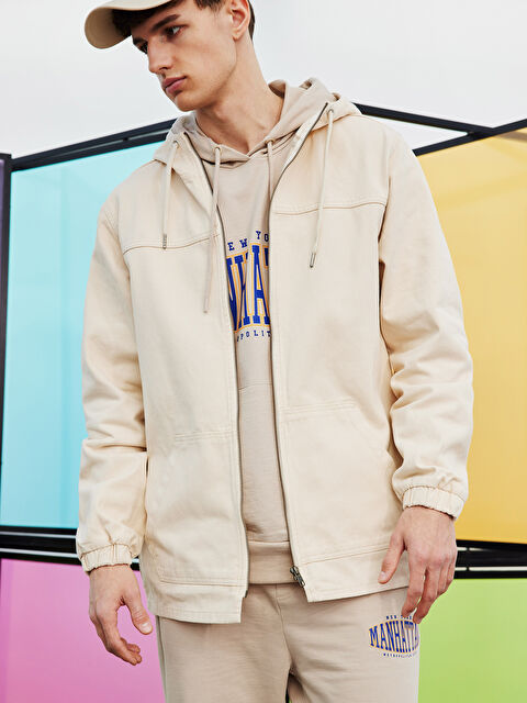 XSIDE Standard Fit Hooded Men's Coat - S2DY86Z8-RMZ