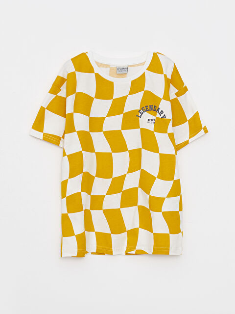 LCW Kids Crew Neck Printed Short Sleeve Cotton Boy T-shirt - S2EG55Z4-LUK