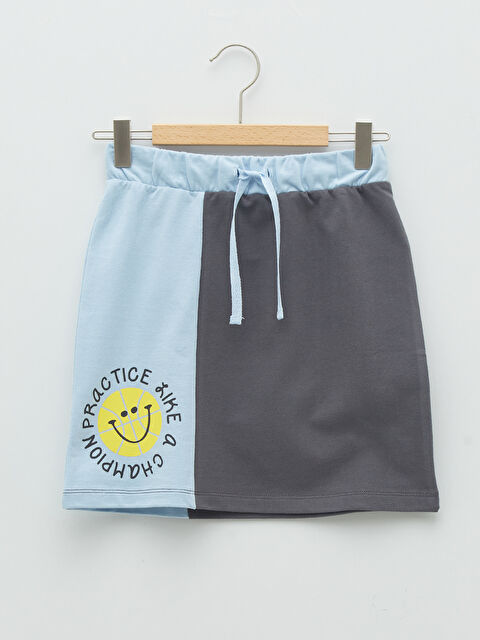 LCW Kids Elastic Waist Printed Girl Skirt - S2EJ12Z4-HJU