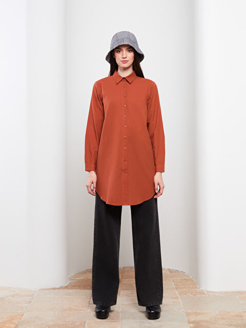 LCW Modest قميص تونيك بوبلين سادة للسيدات - S2EK01Z8-S1V