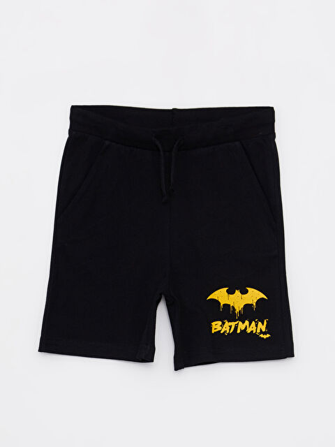 LCW Kids Elasticated Waist Batman Printed Boys' Shorts - S2EO49Z4-CVL