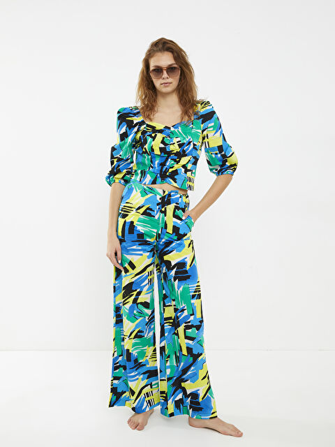 LCW Limited Standard Fit Patterned Pocket Detailed Cotton Women's Trousers - S2ES90Z8-LQQ