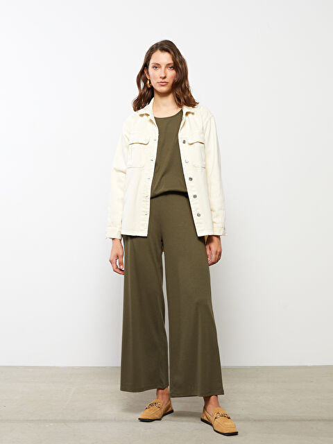 LCWAIKIKI Classic بنطلون رياضي سادة بخصر مرن للسيدات - S2ET77Z8-HDQ