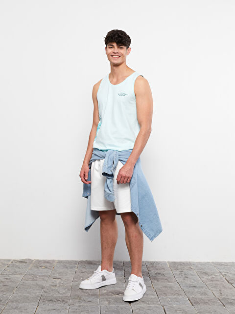 XSIDE Crew Neck Printed Jersey Men's Sleeveless T-Shirt - S2EV71Z8-DPA