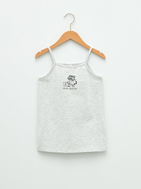 LCW ECO Square Collar Printed Strap Girls Athlete - S2EV78Z4-CT3