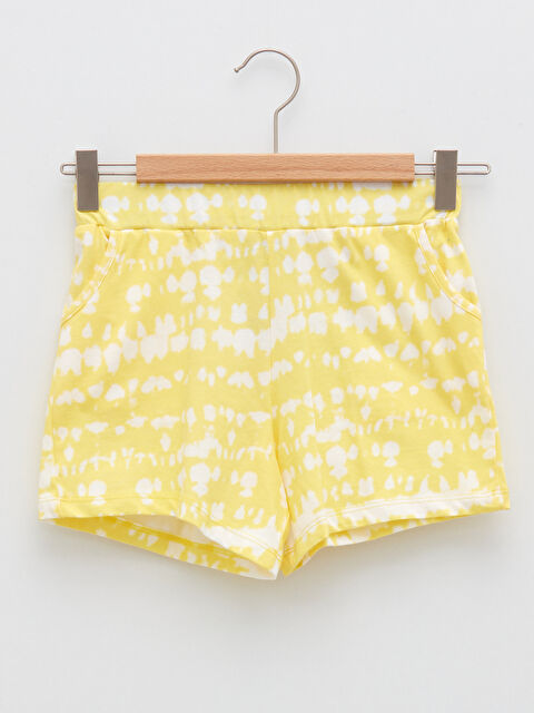 LCW Kids Elasticated Waist Tie-Dye Patterned Girls' Shorts - S2FC59Z4-LUC