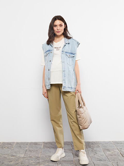 LCWAIKIKI Maternity Karın Panelli Standart Fit Düz Cep Detaylı Hamile Pantolon