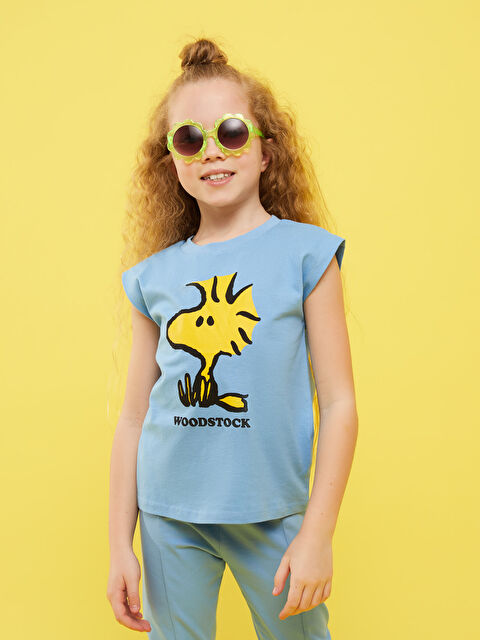 LCW Kids Crew Neck Snoopy Printed Cotton Girls' Singlet - S2FF69Z4-QZD