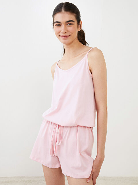 LCW DREAM Women's U Neck Straight Strap Cotton Overalls - S2FF85Z8-G0G