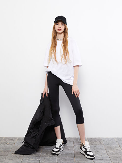 LCW Vision ليجنز سادة بخصر مطاطي للسيدات - S2FO01Z8-RQN