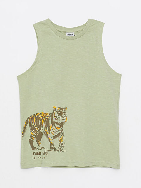 LCW Kids Crew Neck Printed Cotton Boy Athlete - S2G154Z4-FJY