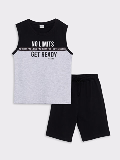 LCW Kids Crew Neck Printed Boy Athlete and Roller - S2G454Z4-CVL